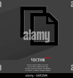 Le papier blanc. Télévision web moderne avec bouton long shadow et l'espace pour votre texte. Illustration de Vecteur