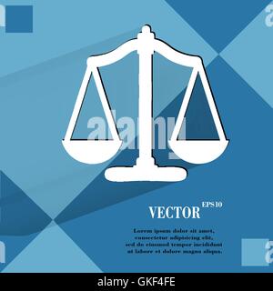 L'équilibre des balances. Télévision web moderne sur une bouton fond abstrait géométrique Illustration de Vecteur