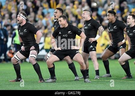 Sydney, Australie. 20e Août, 2016. Le championnat de Rugby et Tooheys New Cup. L'australie vers la Nouvelle-Zélande. Les All Blacks, synonyme d'affaires. Les All Blacks ont remporté 42-8. Credit : Action Plus Sport/Alamy Live News Banque D'Images