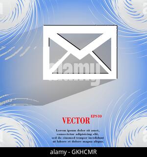 Mail. enveloppe. Télévision web design moderne sur un fond abstrait géométrique Illustration de Vecteur