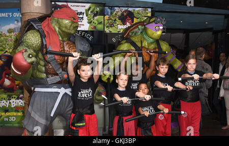 Teenage Mutant Ninja Turtles - de l'ombre à la sélection VIP Vue West End, Leicester Square, Londres dispose d''atmosphère où : London, Royaume-Uni Quand : 29 mai 2016 Banque D'Images