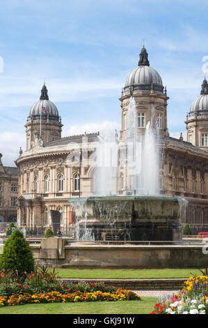 Fontaine dans Queens Gardens, Kingston Upon Hull, Yorkshire, Angleterre, Royaume-Uni Banque D'Images