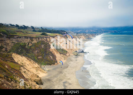 California Beach parachute Banque D'Images
