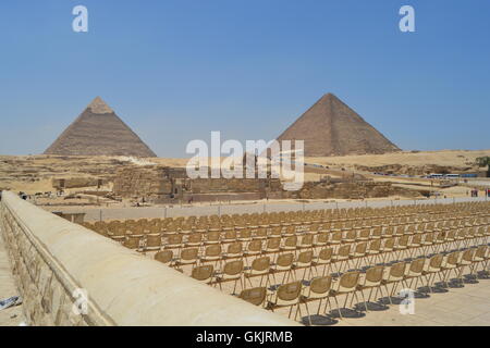 Complexe pyramide de Gizeh Banque D'Images