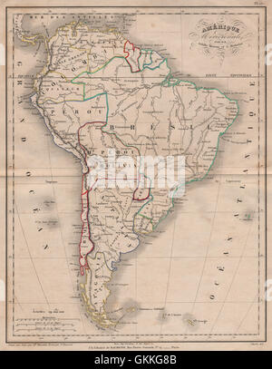 'Amérique Méridionale' par Meissas. L'Amérique du Sud. La Bolivie w/ Litoral, 1861 map Banque D'Images