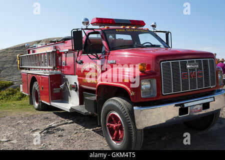 Camion de Pompiers à Heart's Content à Terre-Neuve et Labrador, Canada. Banque D'Images