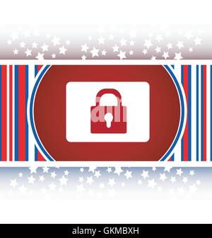 L'icône de cadenas fermé web sign isolated on white Illustration de Vecteur