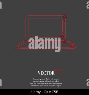 Ordinateur portable. Télévision web moderne et de l'espace pour votre texte. Illustration de Vecteur