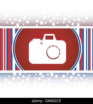Appareil photo icône web isolé sur fond blanc Illustration de Vecteur