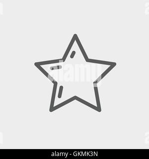 Star ou meilleur choix l'icône de la ligne mince Illustration de Vecteur
