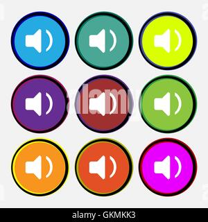 Le volume des haut-parleurs, le son Illustration de Vecteur