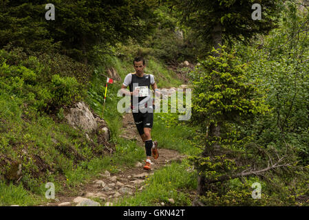 Cédric Fleureton - Chamonix trail running marathon 2016 Banque D'Images