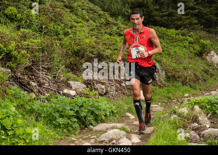 Tony Moulai - Chamonix trail running marathon 2016 Banque D'Images