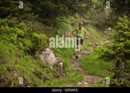 Xavier Thevenard - Chamonix trail running marathon 2016 Banque D'Images