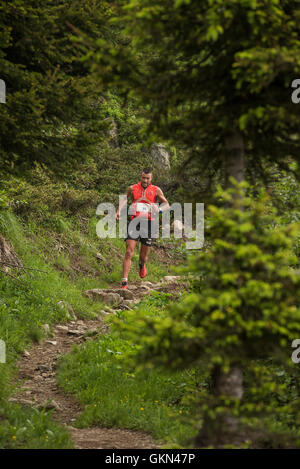 Regis Durand - Chamonix trail running marathon 2016 Banque D'Images