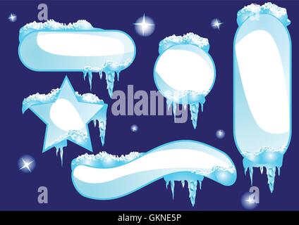 Hiver bleu nuit neige froide nuit cocaïne coke drogue drogues toxicomanogènes matériel anesthésique frost Illustration de Vecteur