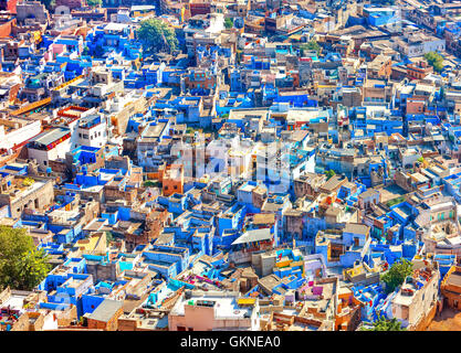 Jodhpur, la ville bleue du Rajasthan, Inde, Asie Banque D'Images