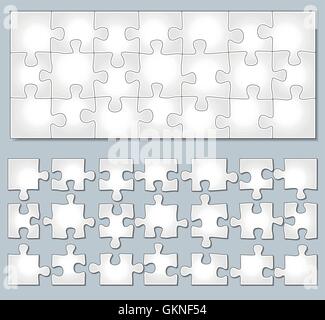 Vide jouets puzzle puzzle inhabitées vector toile fond pièces blanches l'éducation Illustration de Vecteur