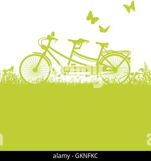 Location et tandem Illustration de Vecteur