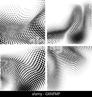 Jetblack basané noir graphique des points noirs abstract pattern vector pictographique remarquable Illustration de Vecteur