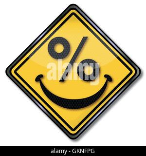 Inscrivez-vous à rire pour cent visage Illustration de Vecteur