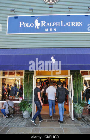 Polo Ralph Lauren shop store logo Bicester Village Banque D'Images