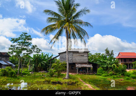 Campagne Cambodgienne, Siem Reap, Cambodge Banque D'Images