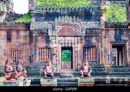 Temple de Banteay Srei, Angkor Wat, Siem Reap, Cambodge Banque D'Images