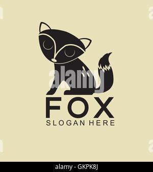 Création de Logo de Fox Illustration de Vecteur