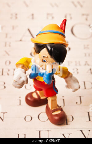 Figurine Pinocchio Banque D'Images