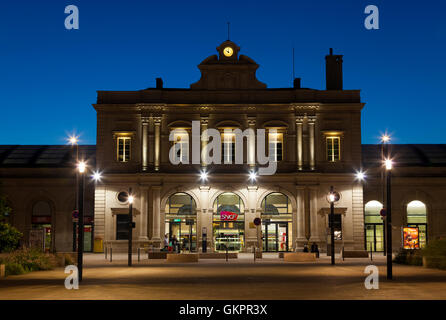 La gare ferroviaire, Reims, Marne, Champagne-Ardenne, France Banque D'Images