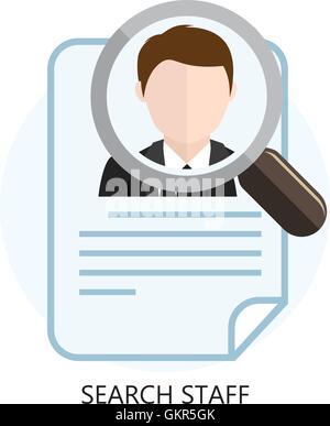 Le personnel de recherche Concept Icône Illustration de Vecteur