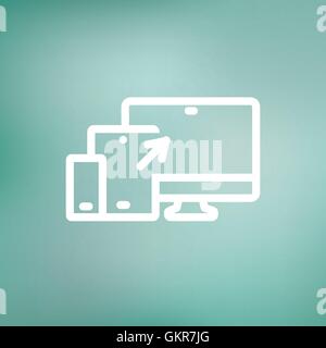 Fine ligne Responsive web design icon Illustration de Vecteur