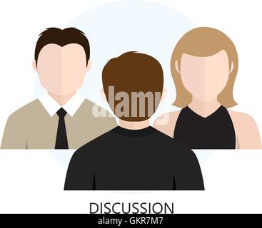 Icône Discussion Concept design plat Illustration de Vecteur