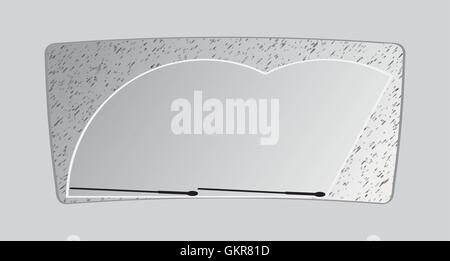Dirty vitre avant de votre voiture Illustration de Vecteur