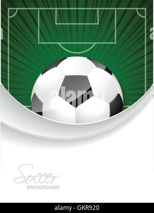 Abstract brochure football avec ballon et domaine Illustration de Vecteur