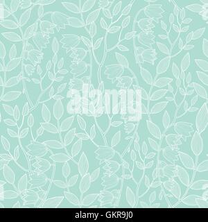 Vector floral vert menthe modèle transparente texture Illustration de Vecteur