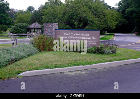 Merci de visiter Sagamore Hill National Historic Site à Oyster Bay, New York Banque D'Images