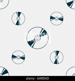 Cd, DVD, disque compact, icône blue ray signe. Motif géométrique transparente avec la texture. Vector Illustration de Vecteur