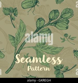 Motif floral transparent très tendance Illustration de Vecteur