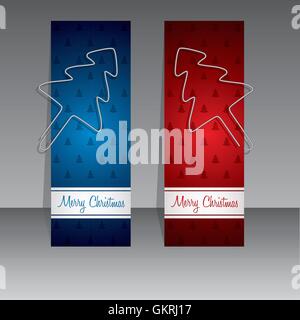 Les achats de Noël des étiquettes avec les arbres de Noël clip binder Illustration de Vecteur