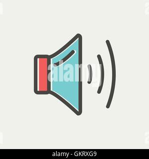 Le président l'icône de la ligne mince volume Illustration de Vecteur