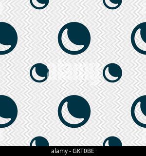 L'icône lune signe. Motif géométrique transparente avec la texture. Vector Illustration de Vecteur