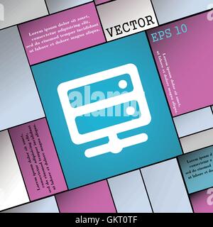 L'icône Serveur signe. Une télévision moderne style pour votre conception. Vector Illustration de Vecteur