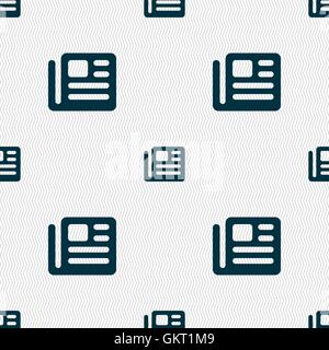 L'icône de livre, un journal signe. Motif géométrique transparente avec la texture. Vector Illustration de Vecteur