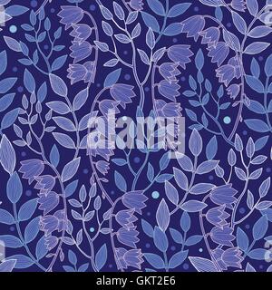 Vector floral motif transparent nuit forrest Illustration de Vecteur