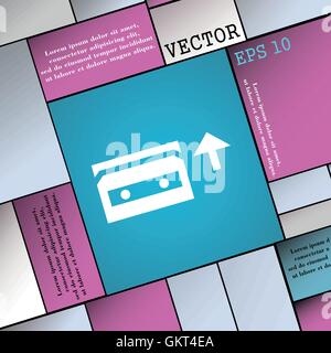 L'icône de cassette audio signe. Une télévision moderne style pour votre conception. Vector Illustration de Vecteur