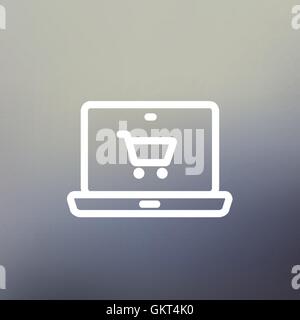 L'icône de la ligne mince en ligne Illustration de Vecteur