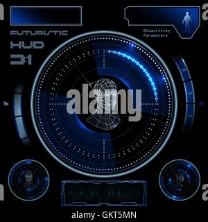 Interface utilisateur futuriste HUD Illustration de Vecteur