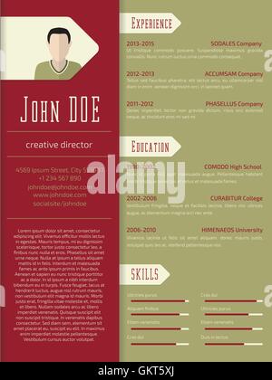 Cv cv template design moderne Illustration de Vecteur